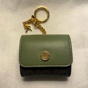 Michael Kors Leather Army Green AirPod Case
